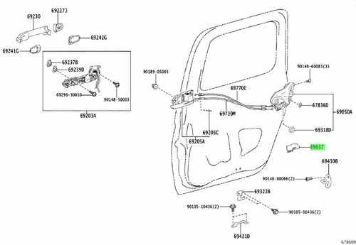 Genuine lexus rear door - lexus, lock