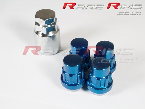 Blue locking wheel nuts - wheel, x